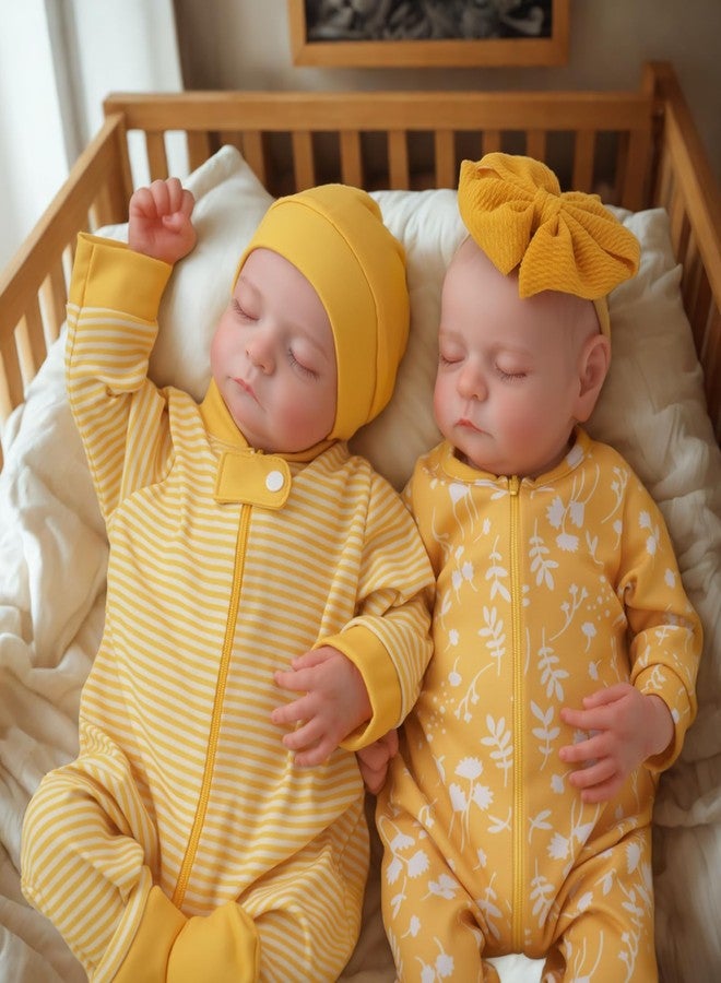 ADFO Lifelike Reborn Baby Dolls Twins, 20 inch Realistic Newborn Real Life Baby Boy Girl Dolls Soft Vinyl Baby Dolls with Clothes and Toy Gift for Kids Age 3+ - Image 1